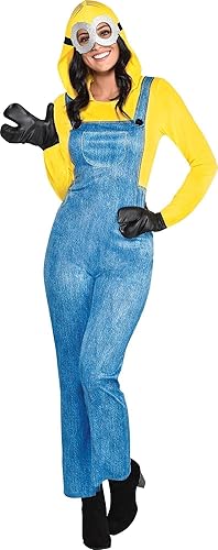 Party City Minion Halloween Costume for Women, Minions The Rise of Gru, Jumpsuit, Goggles and Gloves