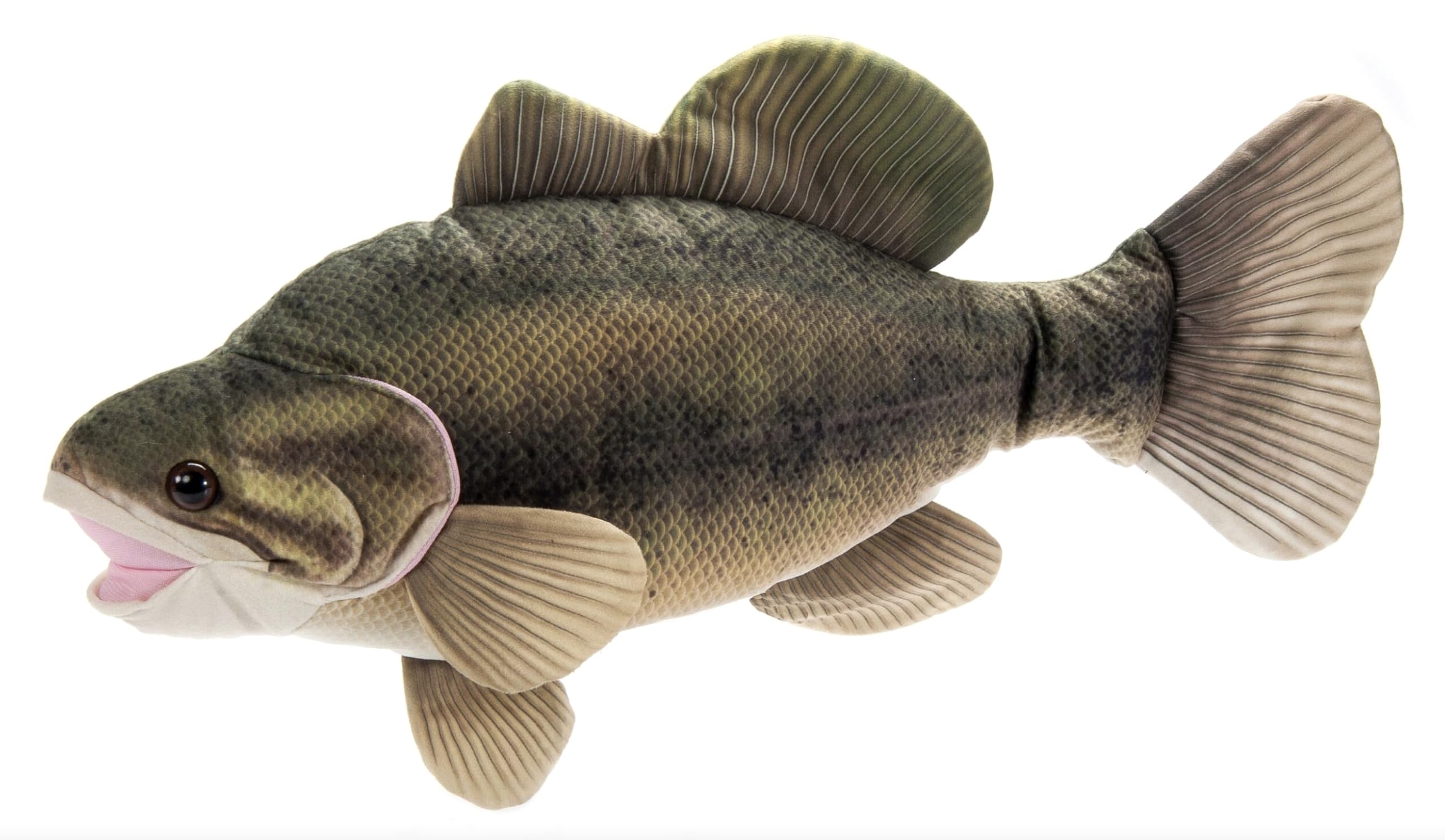 The Petting Zoo Large Mouth Bass Stuffed Animal Plushie, Gifts for Kids, Wild Onez Sealife River Fish Animals, Large Mouth Bass Plush Toy 22 Inches