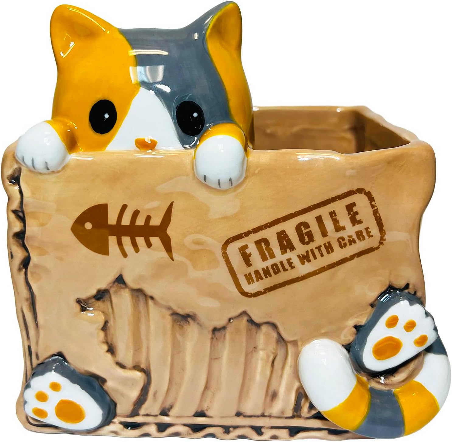 Box Planter with Cat Design by Streamline