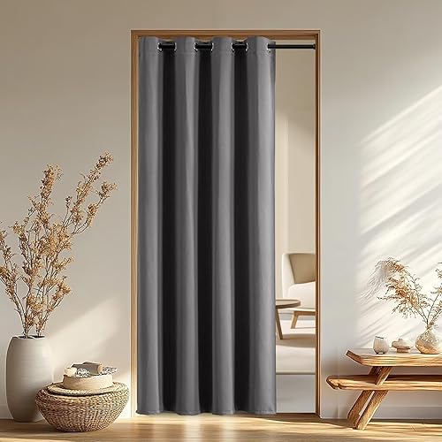 Miniatura 17 de Juego de 2 paneles de cortinas opacas de lino de 84 pulgadas de largo, cortinas 100% opacas para dormitorio, sala de estar, cortinas de 2-Total