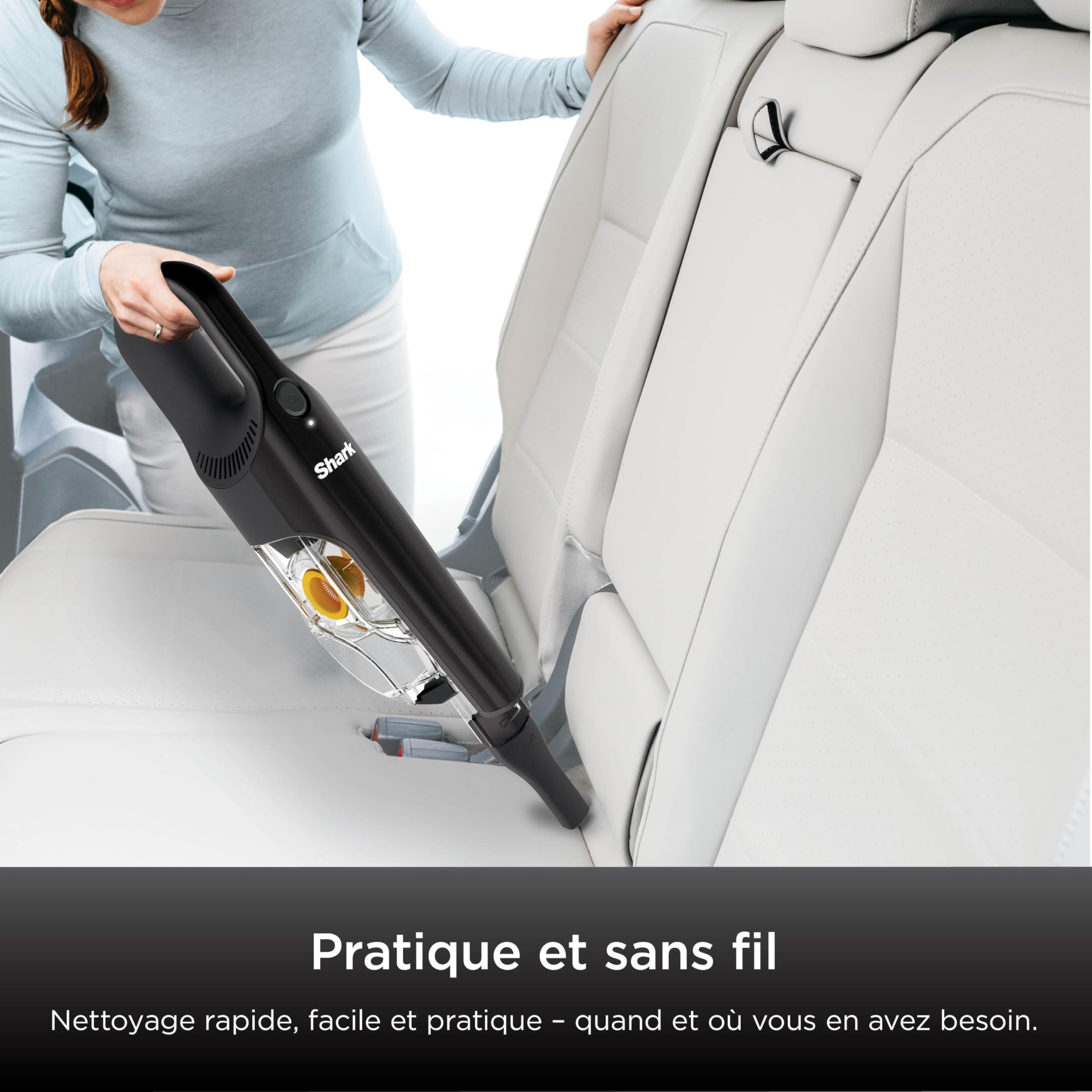 Aspirateur portatif sans fil Shark [CH950EUT], Modèle spécial animaux de compagnie, Noir et jaune