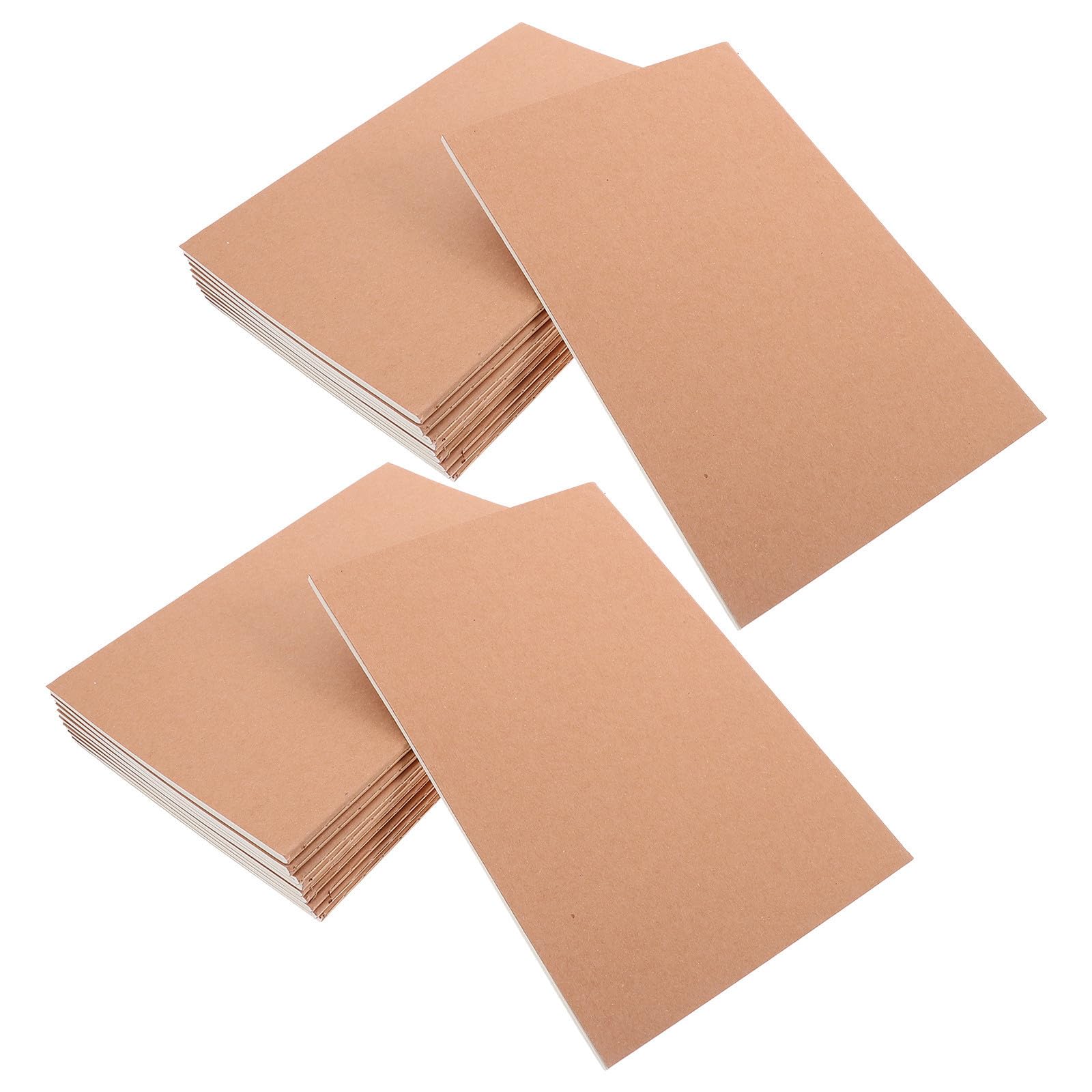 KICHOUSE 20 Stück Kraftpapier Notizbuch mit Blanko Seiten Tragbares Skizzenbuch für Reisen und Studium für Künstler und Studenten Packung