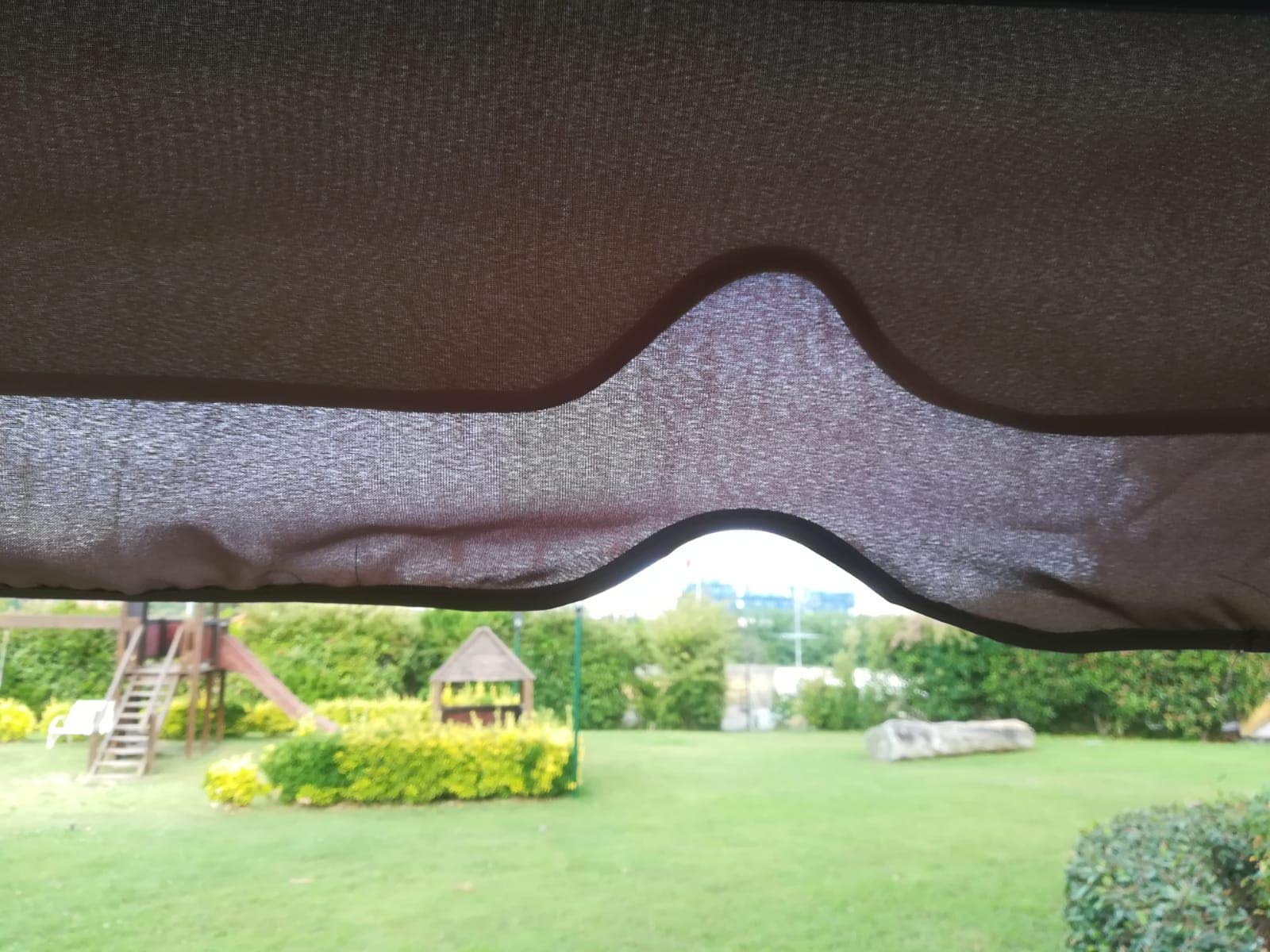 BricoShopping® Telo di ricambio superiore TOP in sostituzione per gazebo 3x4 3 x 4 ALTO spessore IMPERMEABILE CON SFIATO a camino air vent airvent tetto copertura per esterno 380g/mq con bordura onda