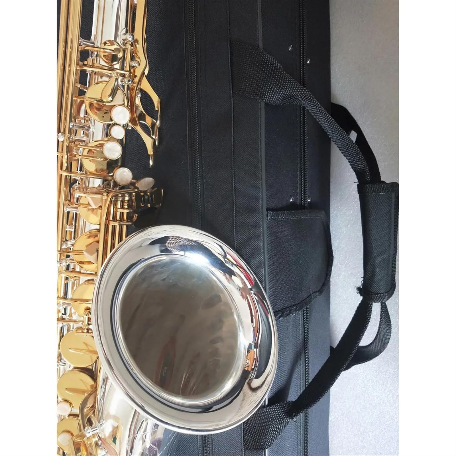Saksofon Saksofon Tenorowy Instrumenty Muzyczne Bb Tone Silver Gold Key Sax Professional