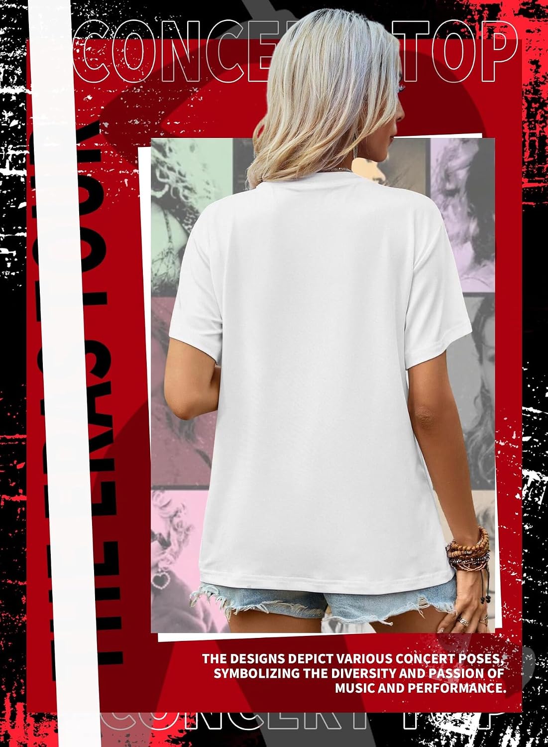 Graphic Tees for Women - Music Festival World Tour Top Cat Shirt Fan Casual Letter Print Country Concert Outfits