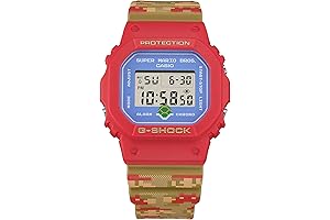 Casio G-Shock DW5600SMB-4 Mario Bros. Watch In Brown/Red