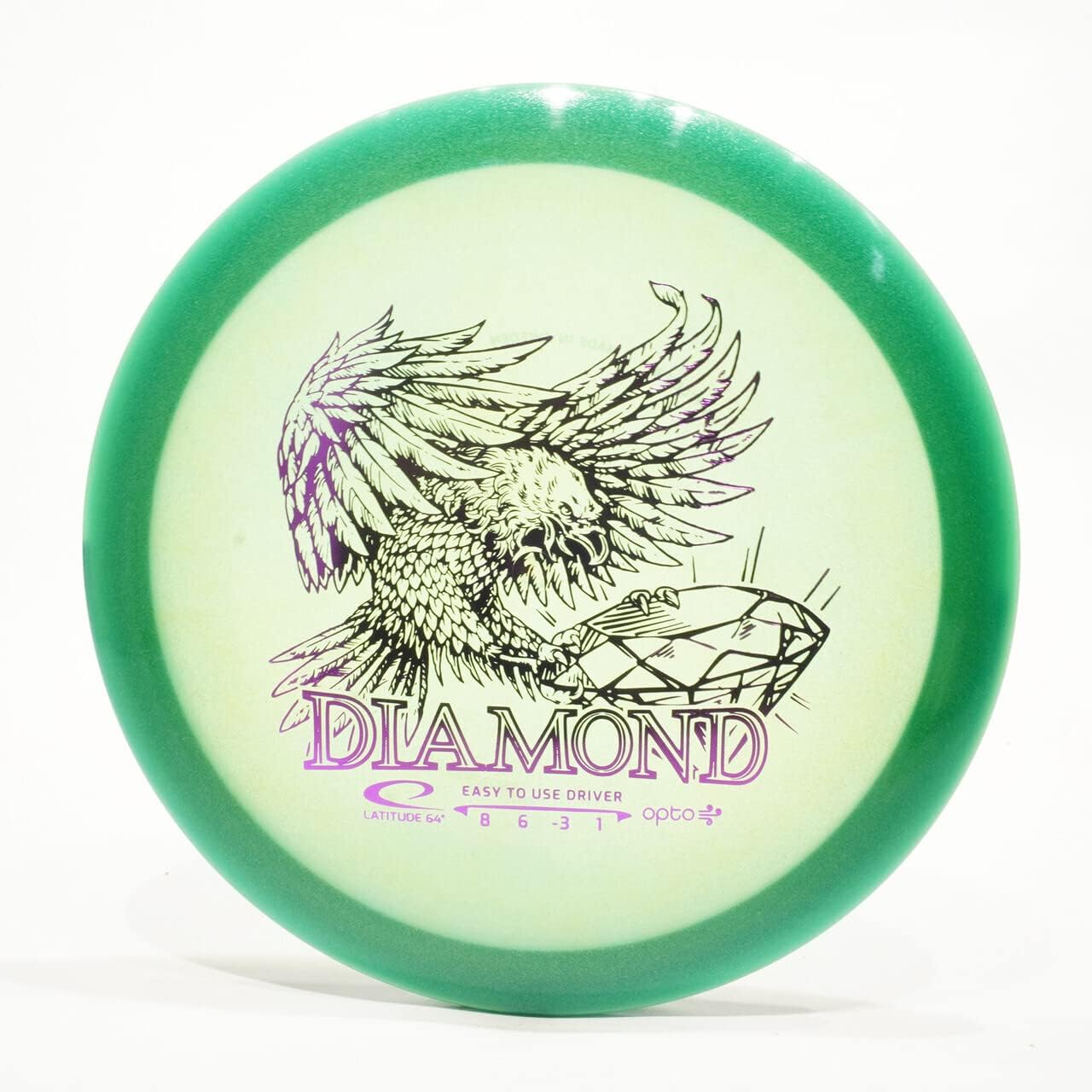 Latitude 64 Diamond (Opto Air) Lightweight Driver Golf Disc, Pick Weight/Color [Stamp & Exact Color May Vary] Yellow 140-149 Grams