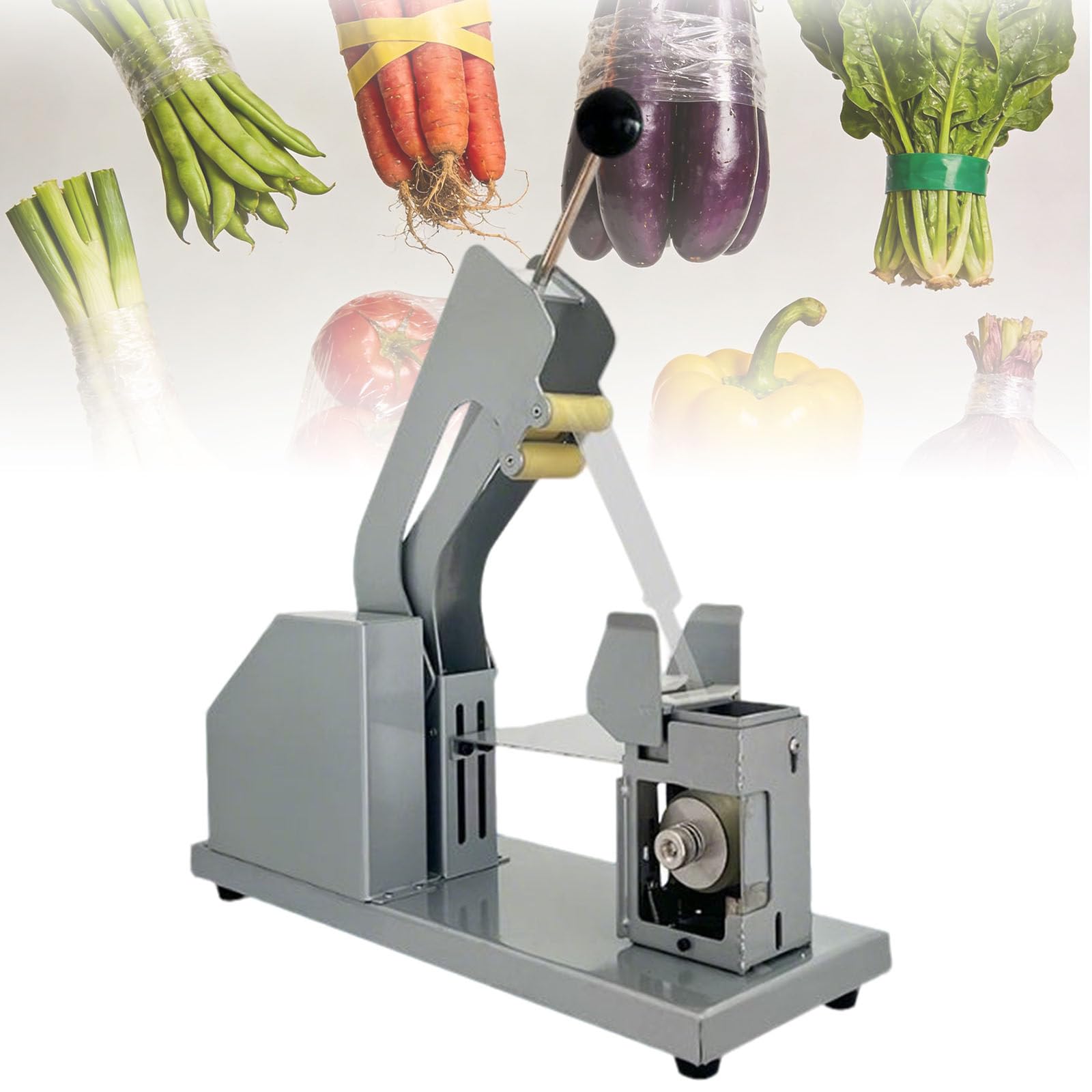 XNZJHPP Vegetable Strapping Machine,Semi Automatic Fresh Produce Packaging for Supermarkets,Farms,Vegetable Processing Facilities,Automatic tension adjustment