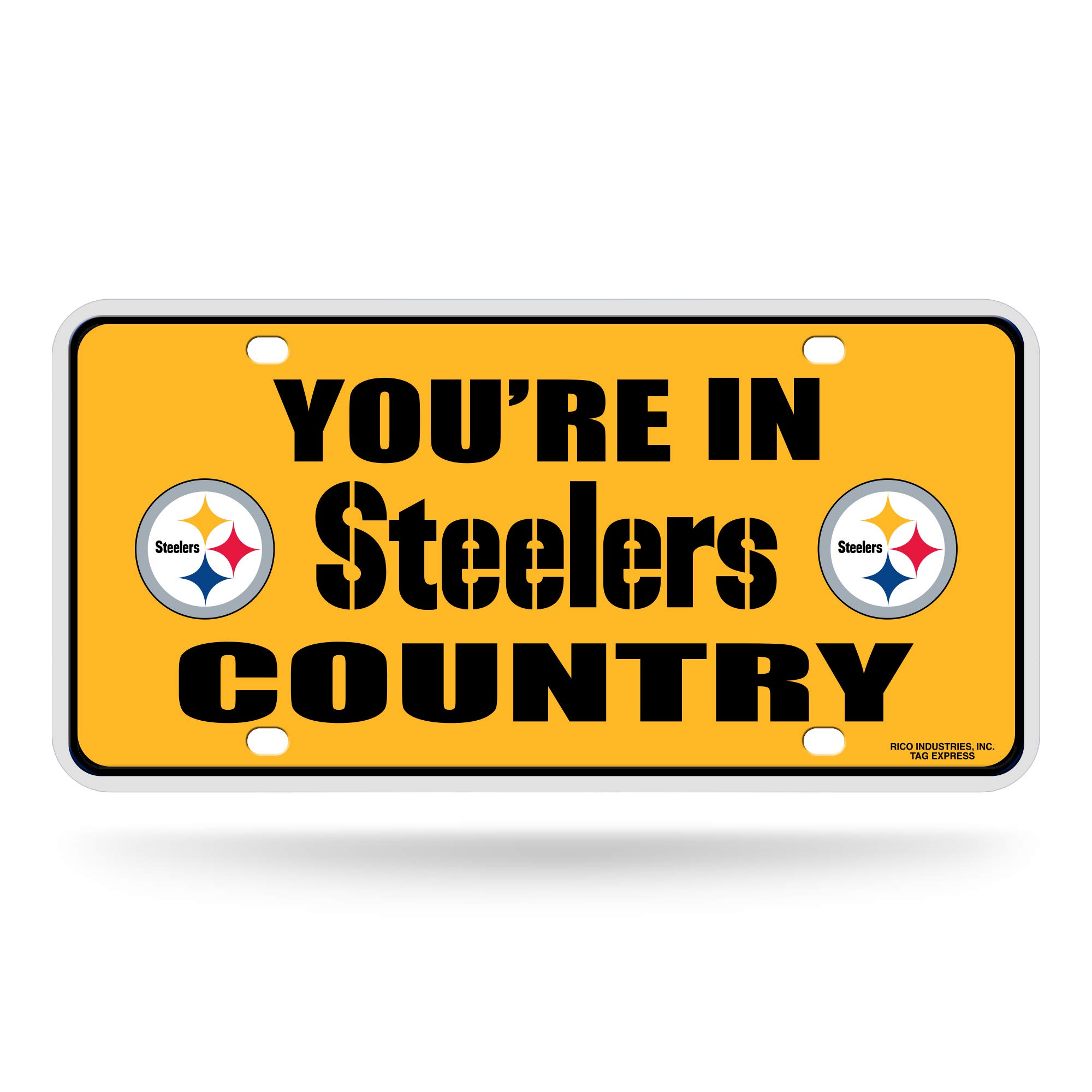 Rico Industries unisex adult License Plate MTG Metal Tag, Team Color, 6 x 11.5- US