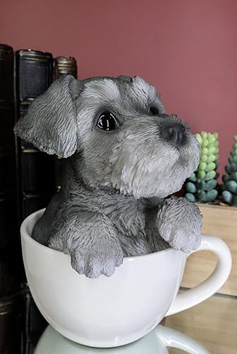 Miniatura 6 de Ebros - Figura decorativa de resina coleccionable con ojos de cristal de perros de pedigrí, mascotas y amigos, de 5.75 pulgadas de alto, color gris