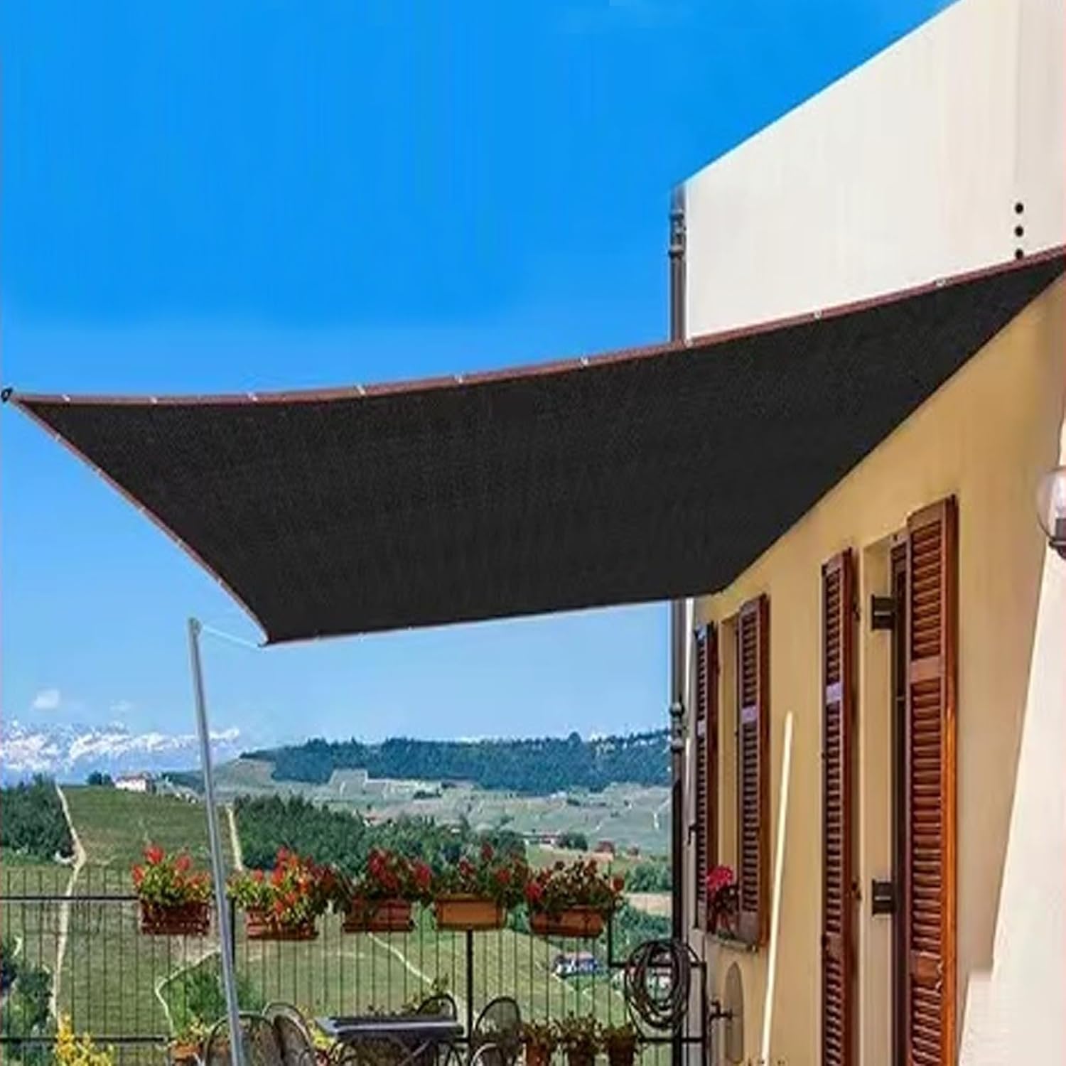 Sunblock Shade Cloth Net Mesh Tarp,Sunscreen Fabric,Breathable Heat Insulation Shade Netting,Shading Net,96% Anti-UV Sunshade Net,Garden Roof Rectangle Tarpaulin (11.5x15ft)