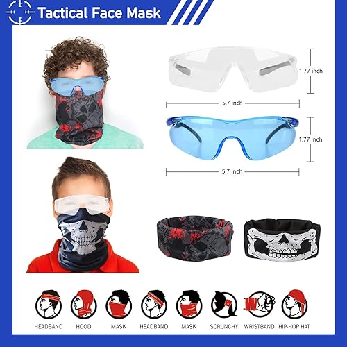 Miniatura 3 de Paquete de 8 kits de chaleco táctico para pistolas Nerf N-Strike Elite Series para niños de cumpleaños de guerras de armas, juegos de sótano o patio