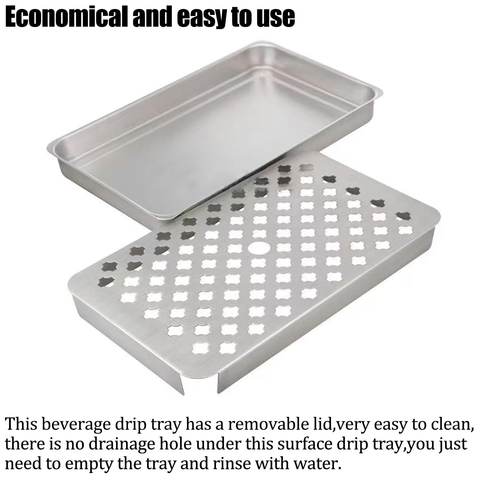 6" X 5" Stainless Steel Draft Beer Drip Tray, Kegerator, Countertop - View #11