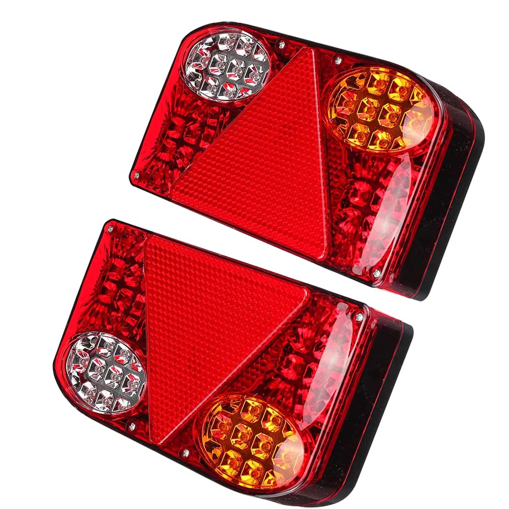 1 paio di fanali posteriori per auto a LED, per camion, fanali posteriori, 12 V-24 V, per piccoli veicoli