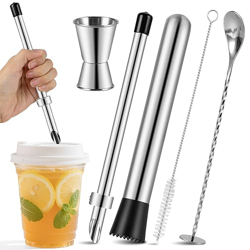 5Pcs Set Straw Puncher for Lemonade Plastic Lids Cups with