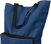 Vista 7 de Carrito de compras plegable con ruedas, reutilizable, Oxford, bolsa portátil de gran capacidad plegable para compras, viajes, campamento