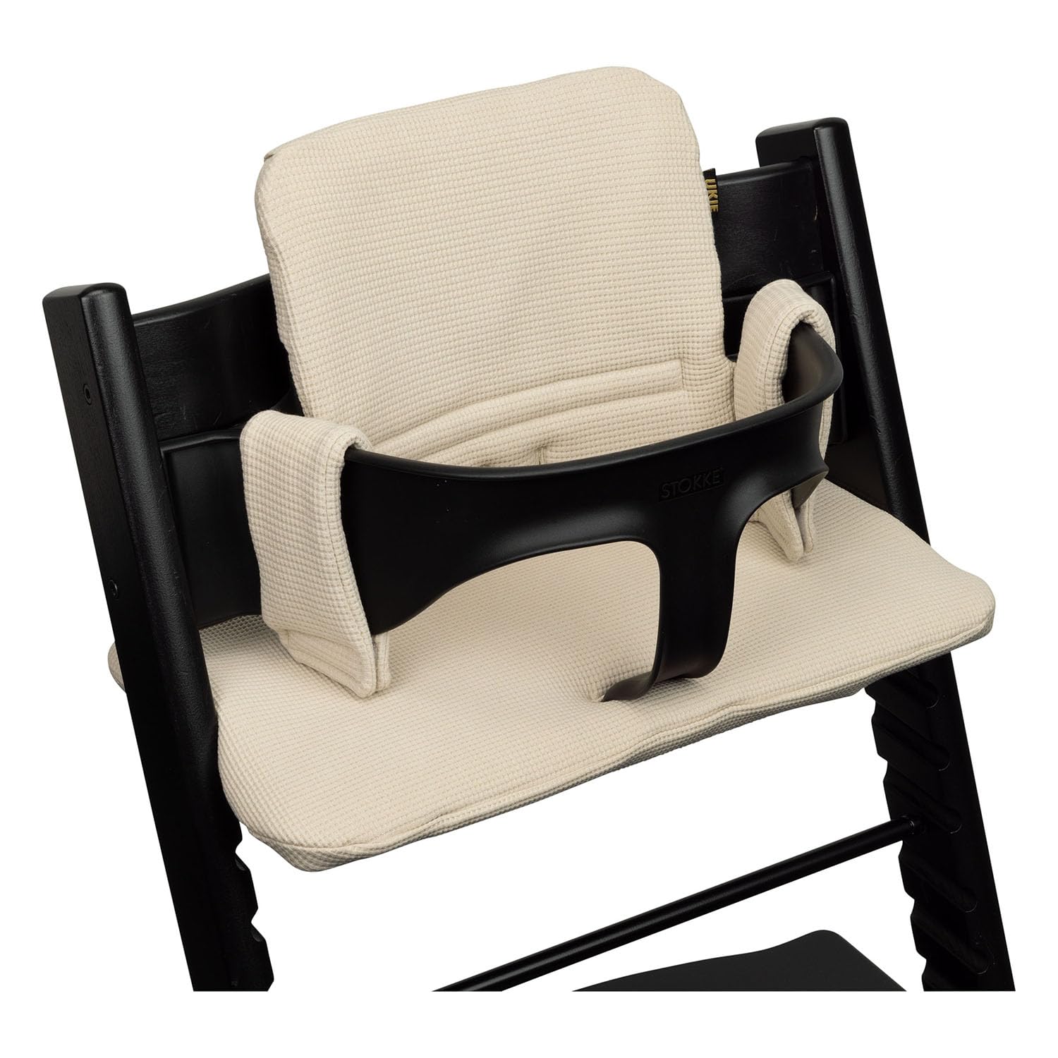 UKJECushion Compatible with Stokke Tripp Trapp - Soft Seat Cushion for Infants, Babies & Toddlers, High Chair Accessories, Cotton Fabric Insert, Handmade in Europe (Beige)