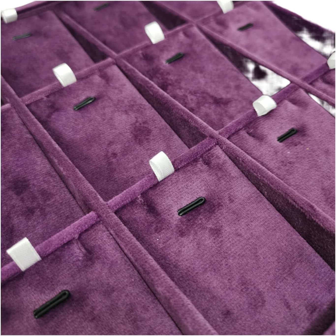 18 Grid Stackble Pendant Display Tray Purple Velvet Jewelry Tray for Selling Jewelry Organize& Display Tray for Necklaces