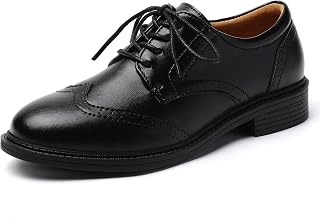 Platform Oxfords for Women Wingtip Shoes Saddle Black Oxford Shoes for Women Vintage Formal Business Dress Leather Flats
