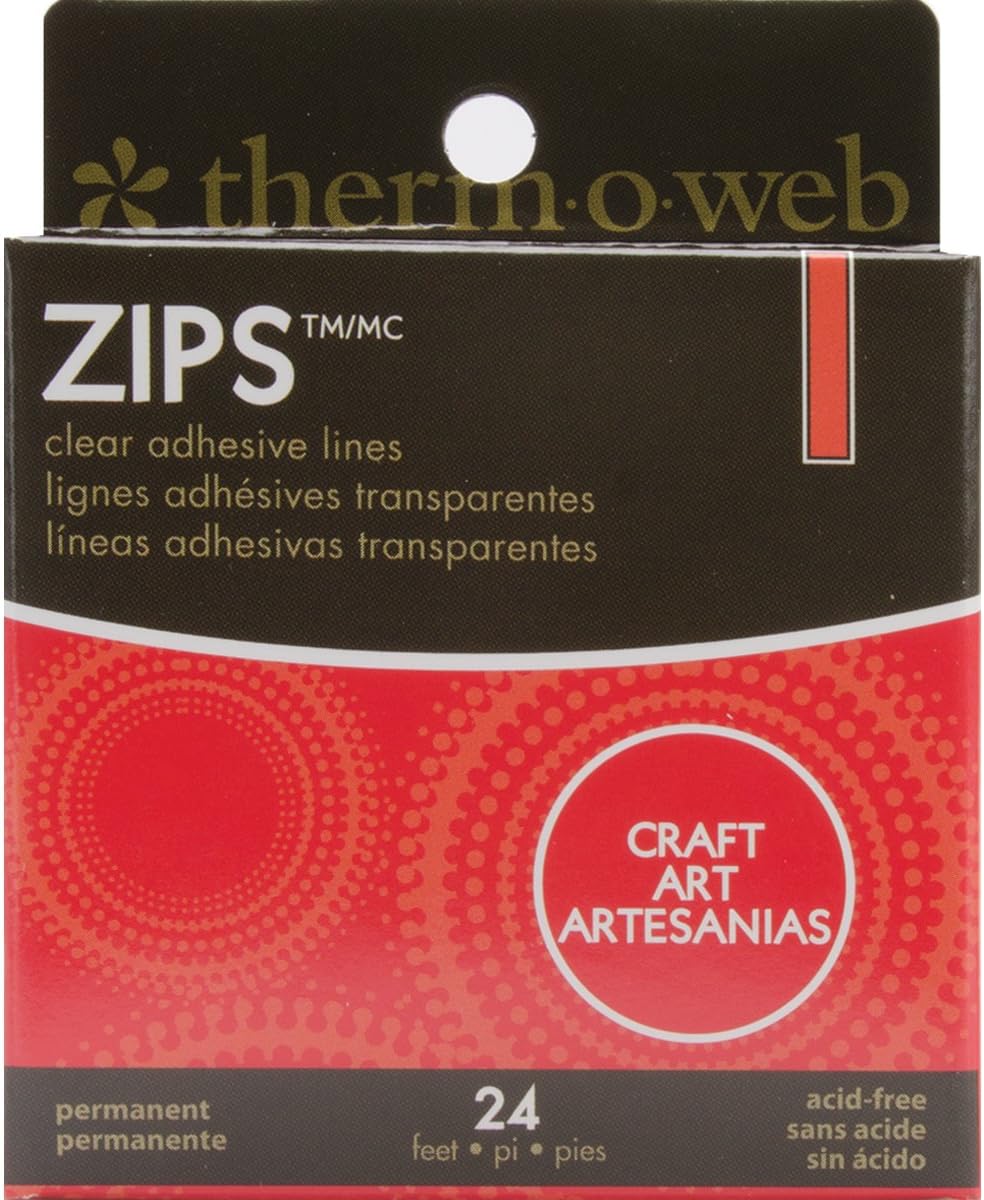 Zips Clear Adhesive LinesCraft 1/8" X1/16 Thick 24' Arts