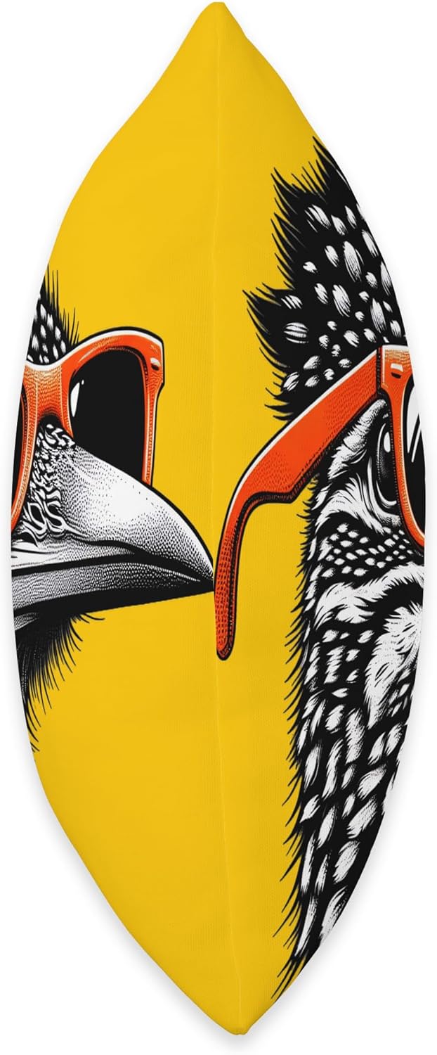 Cool Roadrunner Bird Wearing Sunglasses Graphic Art Throw Pillow