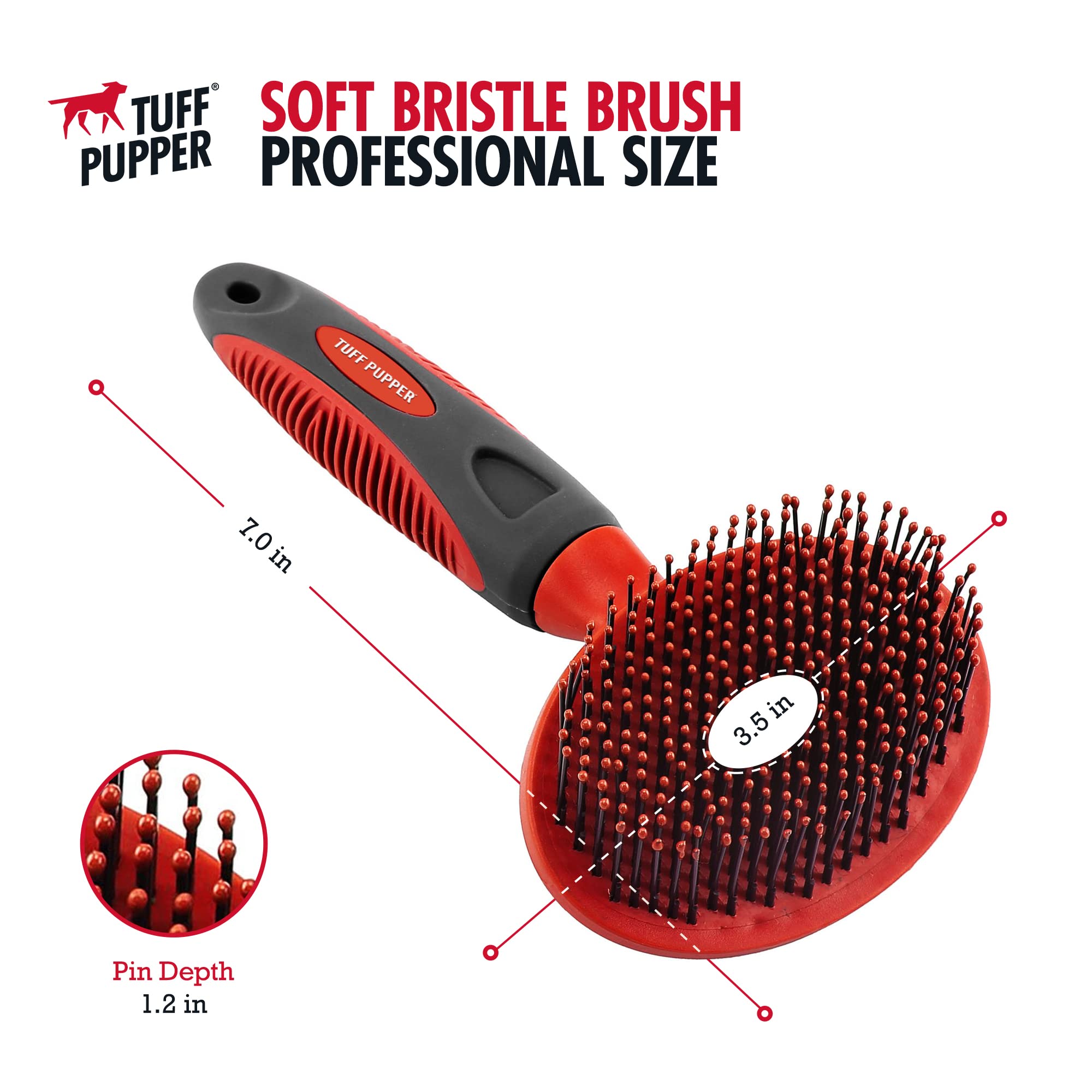 Cepillo ergonómico para cobertizo de perros | Cepillo de pelo de gato - Cepillo para cobertizo de gatos | Gran cepillo para desenredar para perros | Adecuado para todas las mascotas con pelo largo o
