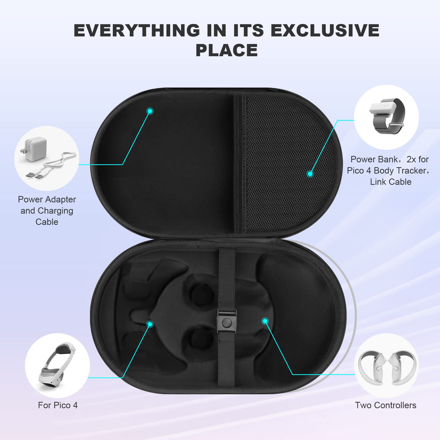 PICO4本体 / ケーブル & ケース セット 【消毒済】 PICO4 128GB VR