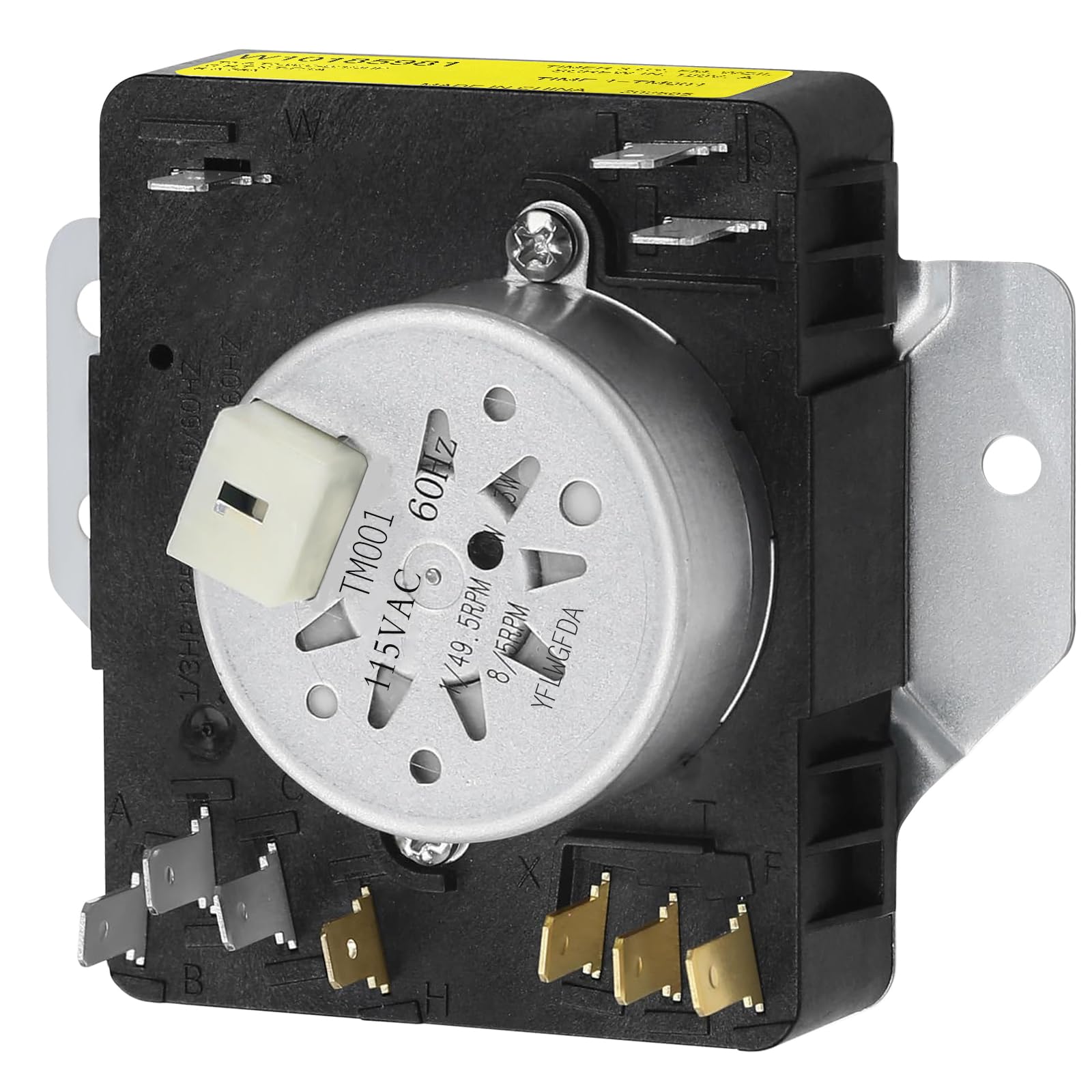 Temporizador de secadora W10185981 WPW10185981 Compatible con Whirlpool Maytag Kenmore Crosley Amana Reemplazo 418 095 20 B5 PS11749830 AP6016540 1481704 115 V CA 60 Hz Garantía de 2 años