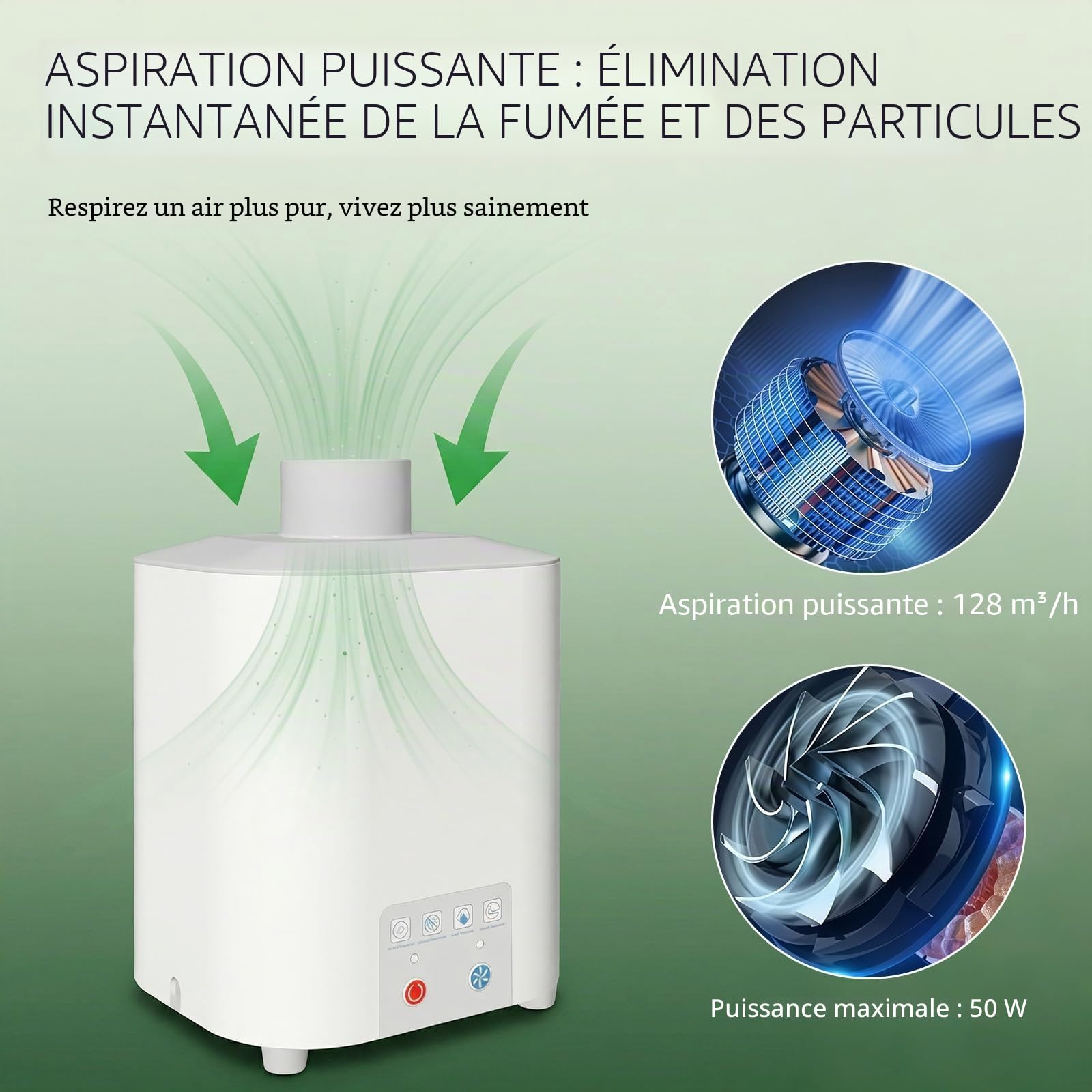 Purificateur d'air pour graveur laser aspiration de fumée portable