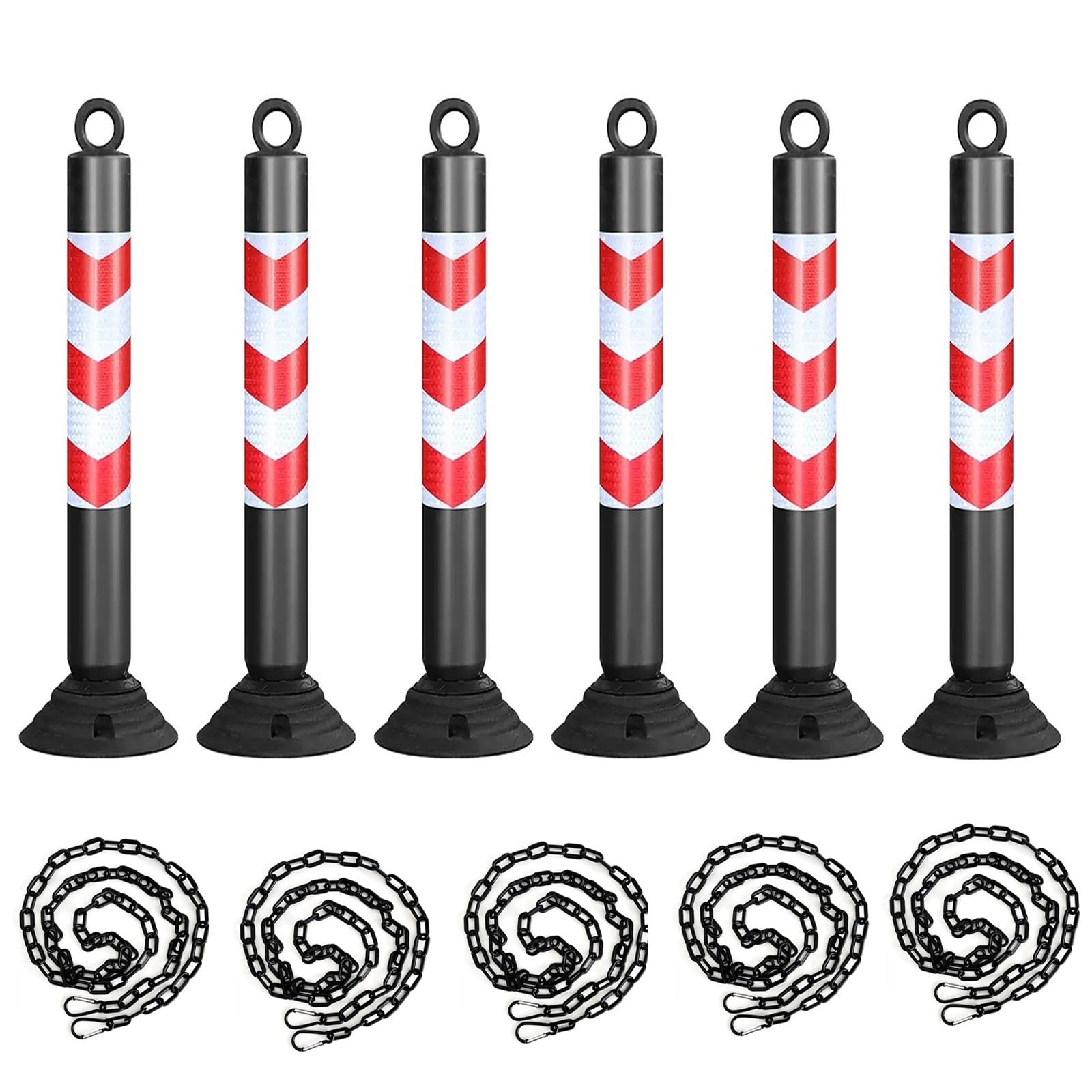 WQPMNYG Expandable Stanchion with Chain for Crowd Control, Traffic Safety Barrier for Parking, Events & Construction