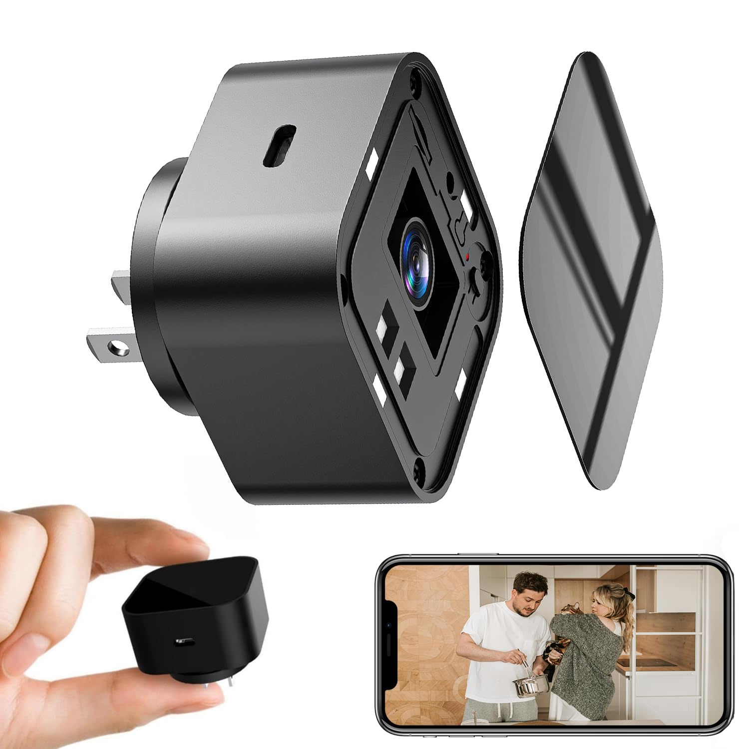 Boucle de stockage SD et vision nocturne pour cette mini caméra sans fil grand angle