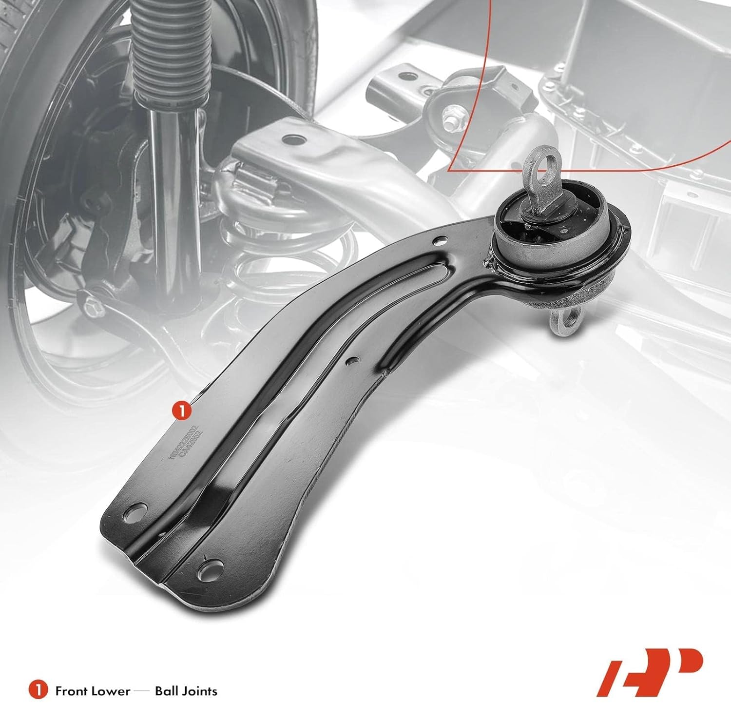 A-Premium Rear Right Control Arm, with Bushing, Compatible with Chevrolet Malibu 13-15, Malibu Limited 16, Impala 14-19, Buick LaCrosse 10-15, Regal 11-17, Allure 10, Saab 9-5 10-11