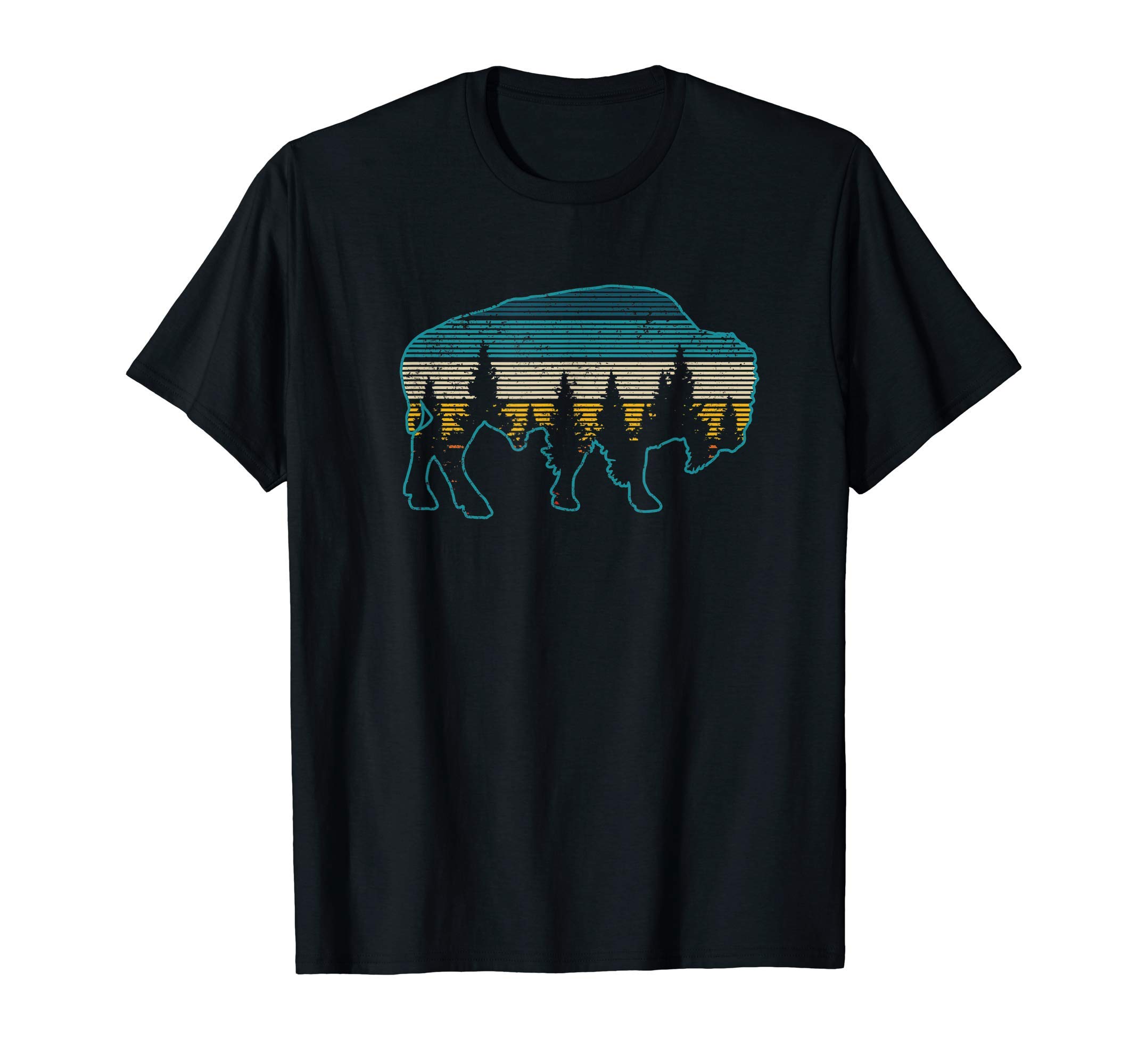 Bison Apparel & GiftsBison American Buffalo Vintage National Park Souvenir Gift T-ShirtOEKO-TEX STANDARD 100
