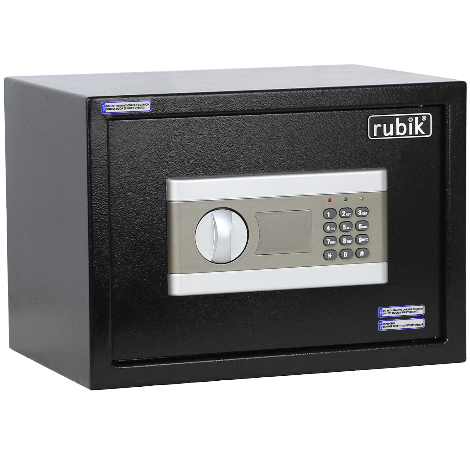 RubikSafe Box Document Size With Digital Lock and Override Key For Home Office Shop Business RB-25EP (25x35x25cm, Black)