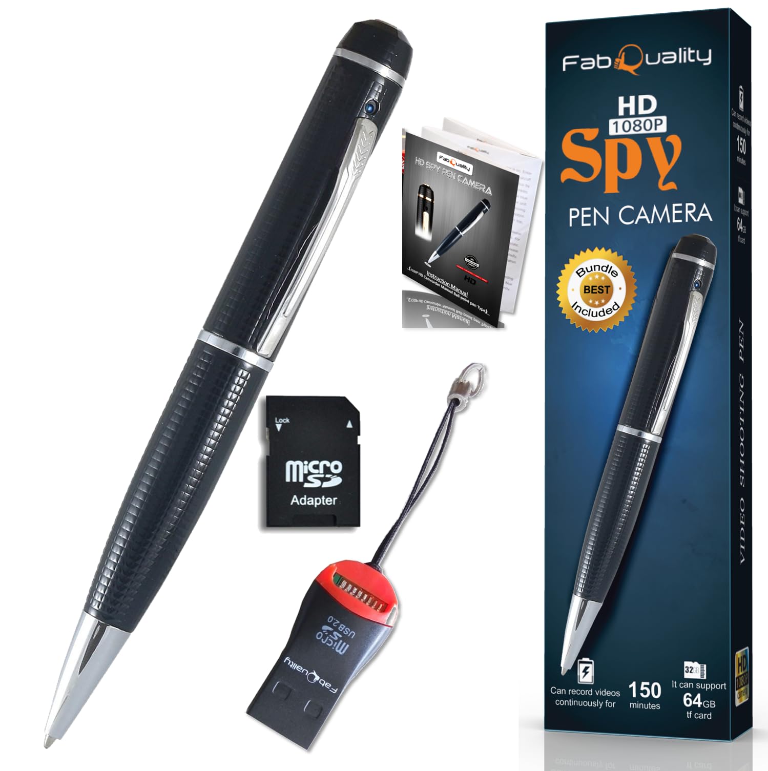 Telecamera Nascosta A Penna - Registratore HD 1080P | Per Audio, Video E Foto | Design Discreto - Foto 5