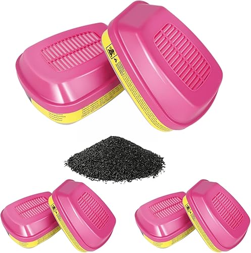 60923 Cartucho respirador, filtro de partículas, para piezas de media cara y completa, vaporizadores orgánicos de filtrado efectivo, gases ácidos y