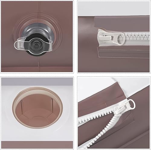 Miniatura 7 de Bañera inflable, plegable y portátil, bañera inflable grande para adultos, bañera de spa unisex para ducha con bomba de aire eléctrica de 51 x 32 x