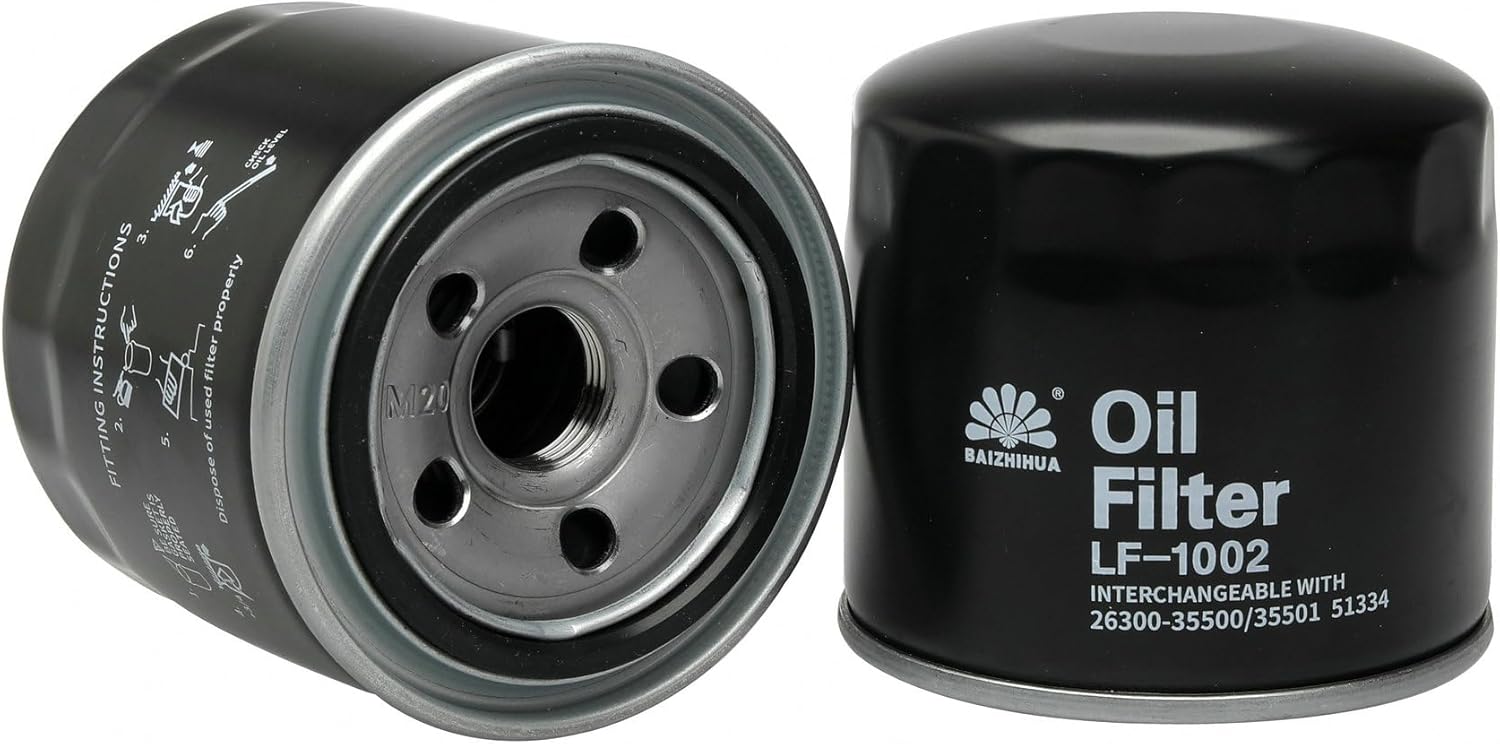4 Pcs BAIZHIHUA HH150-32094 Oil Filter Replaces 129150-35170, 51064, 122-0833 Fits Kubota B1550,B1700,B2320,B2620,B2650,B2920,B5200,B7100,B7200,B7500,BX2670 YANMAR 4TNE 3TNV 4TNV 4JH Series