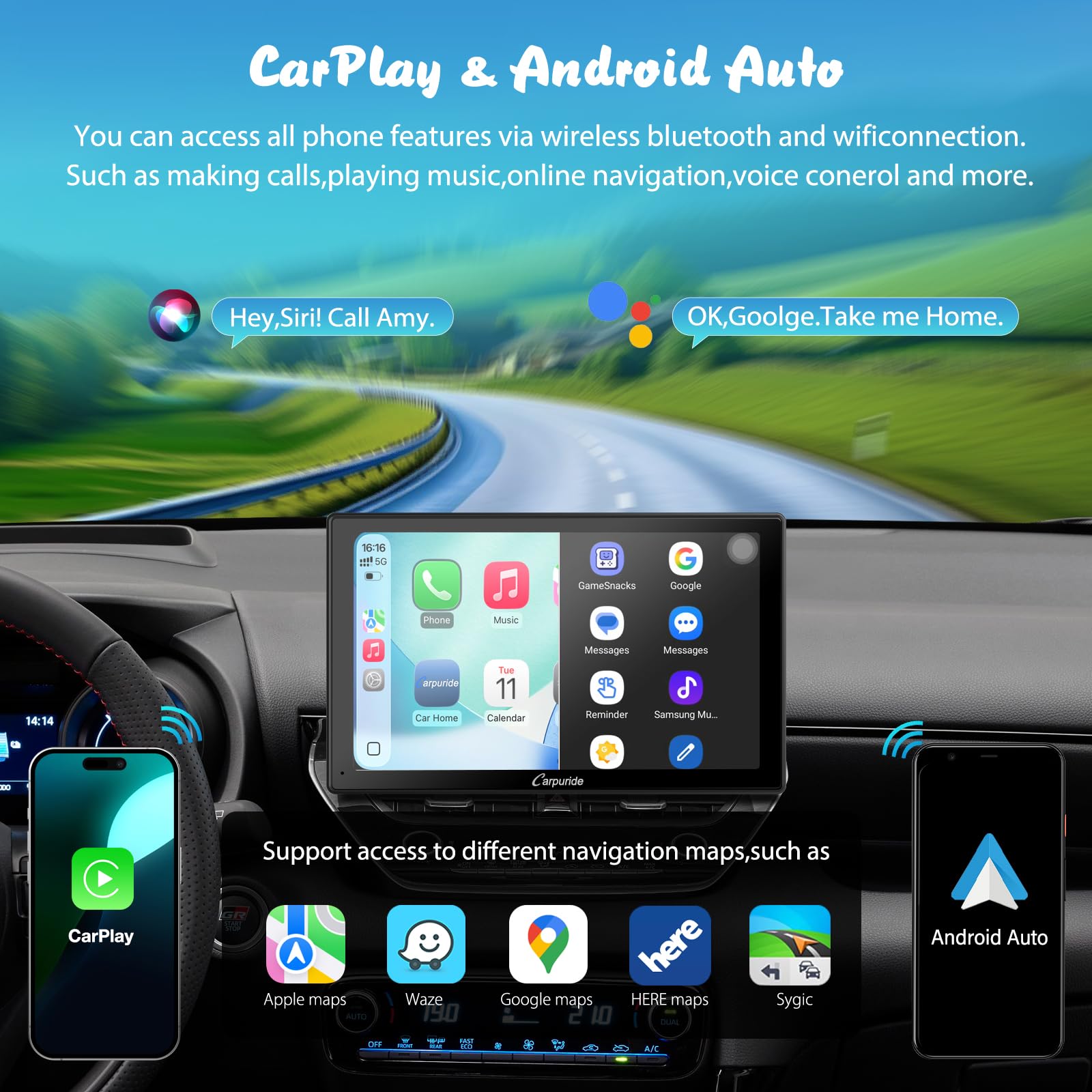 Amazon.co.jp: Carpuride W901 Pro ワイヤレスBluetooth