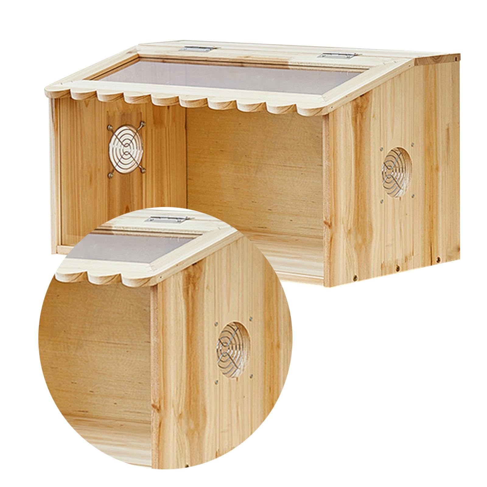 B Baosity Caja Criadora de Pollos Jaula de Madera Suministros de Cría Acrílica Acceso Abierto Fácil Adecuada para de Codorniz y Hámster en Casa, Longitud 50 Cm