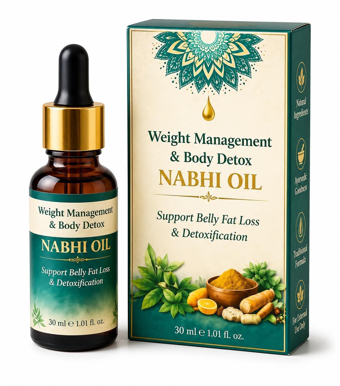 Nabhi Oil for Weight Management & Body Detox 30ml | Ayurvedic Herbal Belly Button Oil | Supports Digestive Wellness, Metabolism Balance, Relaxation & Daily Self-Care for Men & Women (Pack of 1)-picture-29