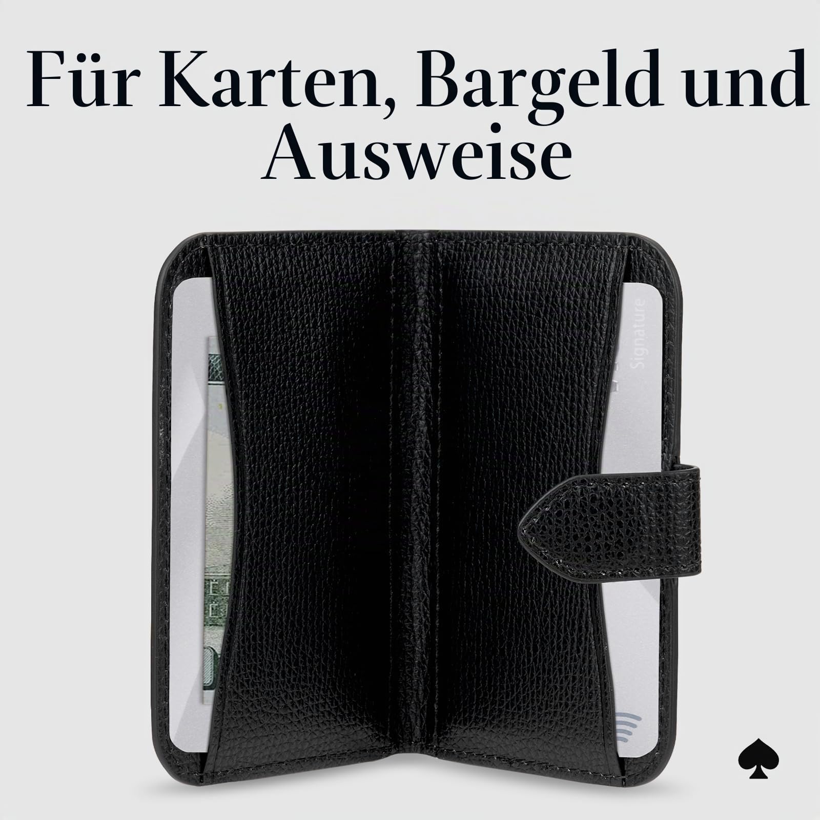 Kate Spade New York Morgan Magnetische Handy-Brieftasche/Kartenhalter – kompatibel mit MagSafe Wallet – Schwarz