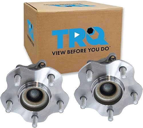 Vista 9 de TRQ Juego de Rodamientos de Rueda y Cubierta de Llanta Trasera para Conductor y Pasajero 2 Piezas Compatible con Infiniti G35 2003-2006 2007 G35