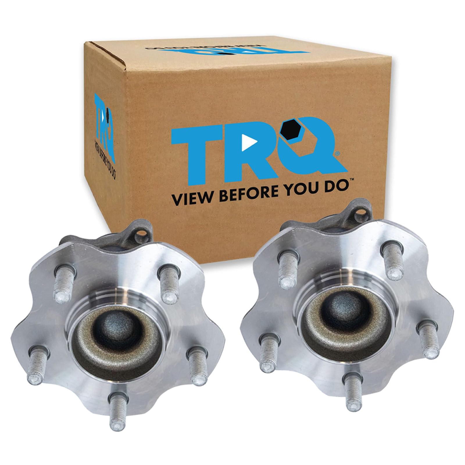 TRQ Rear Driver and Passenger Side Wheel Bearing and Hub Assembly Set 2