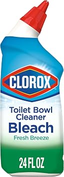 Clorox Toilet Bowl Cleaner Bleach, Fresh Breeze Scent 24 Ounces (Package May Vary)