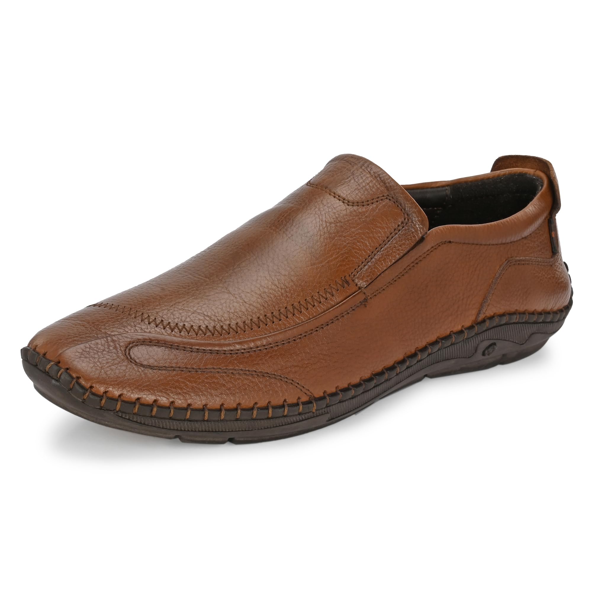 blue leather by centrino Genuine Leather Men's Formal Slip on Loafers |Comfort Trendy Non Lace-Up Design |Flexible Mocassins |Leather with Anti-Skid Sole |Perfect for Walking & Business Work (3939)-picture-45