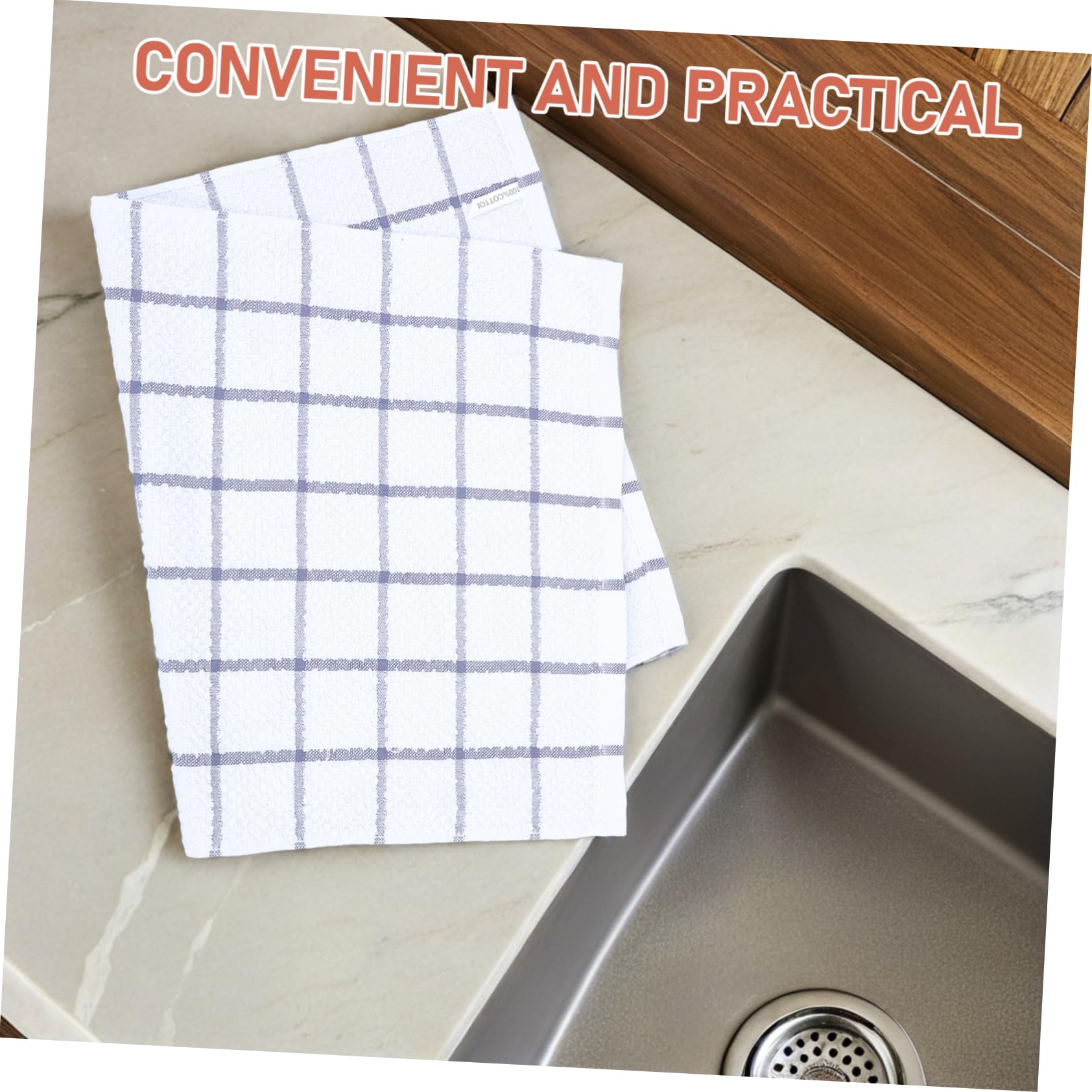 Canovacci da Cucina in Cotone 6 Pezzi ad Alta Assorbenza | Asciugatura Stoviglie, Pulizia Multiuso, Design Semplice e Pratico per Uso Quotidiano