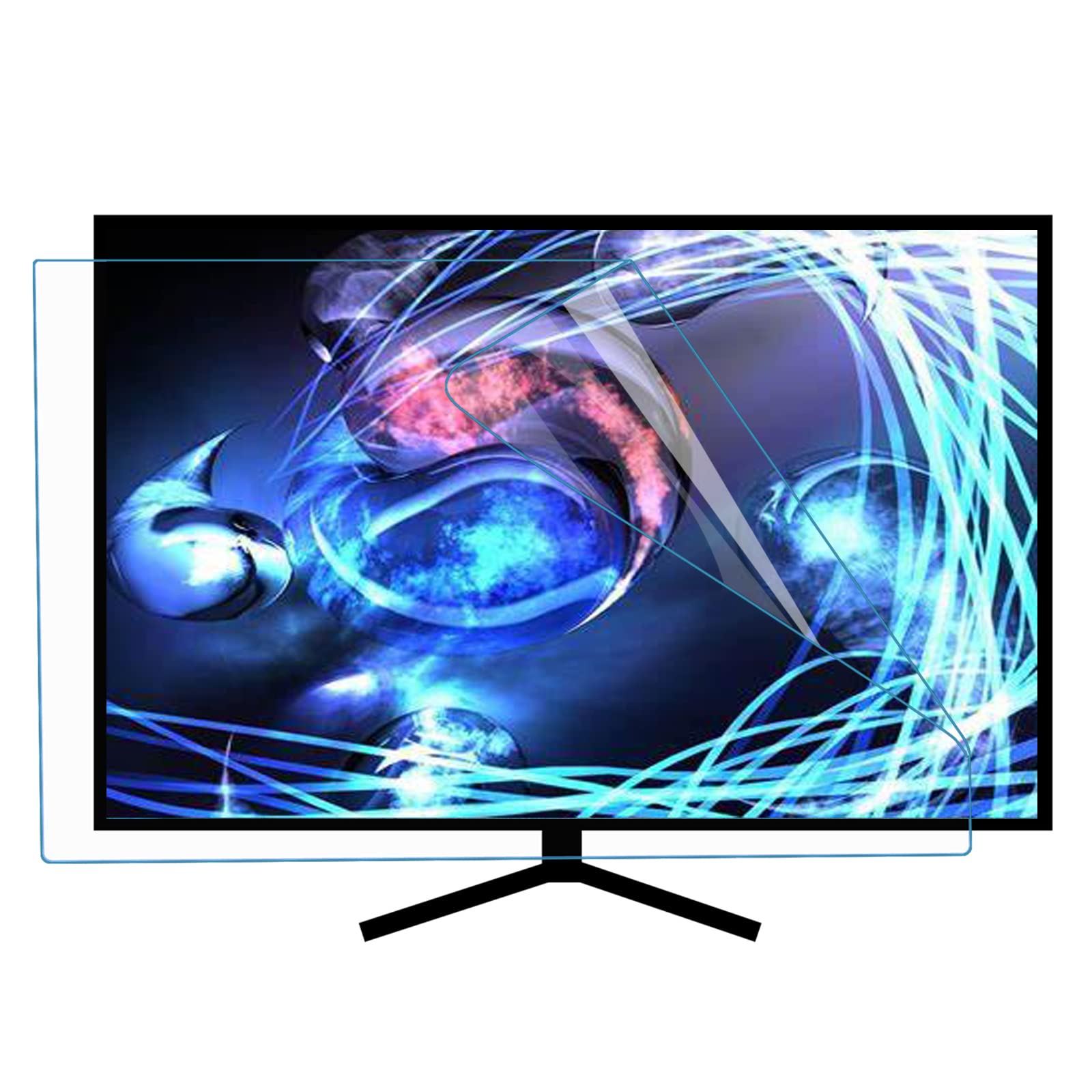 Matte Tv Anti-glare Film, 42-47 Inch Tv Screen Protector Anti Blue Light No Bubble Anti-scratch Injury, Fits Lcd, Led, 4k Oled and Qled Hdtv,Matte-43inch(942x529mm)