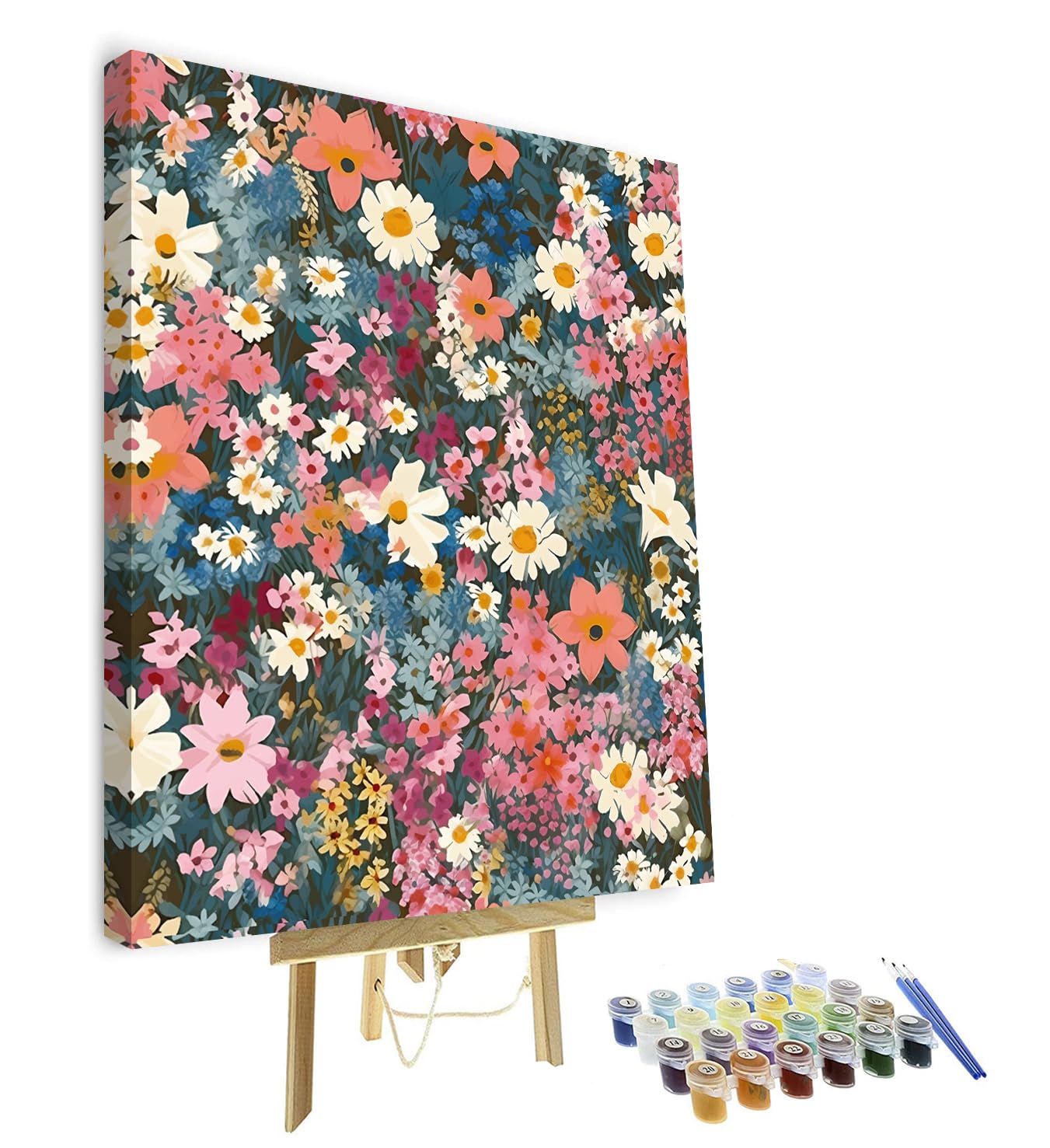 TUMOVO Abstract Framed Paint by Number for Adults Flowers Adults' Paint ...