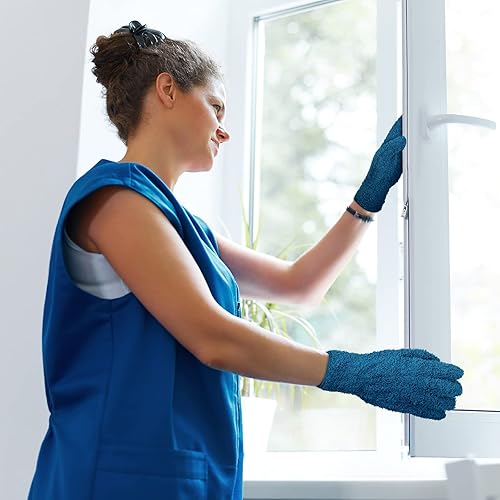 Miniatura 4 de Patelai 3 Pairs Microfiber Dusting Gloves Washable Reusable Cleaning Mittens Gloves for Women